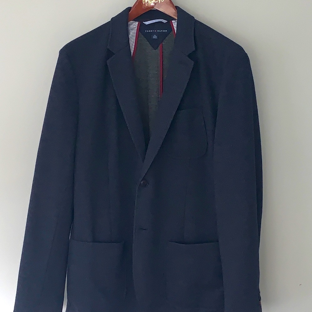 Men’s Tommy Hilfiger Knit Sport Jacket unlined.  Excellent condition.